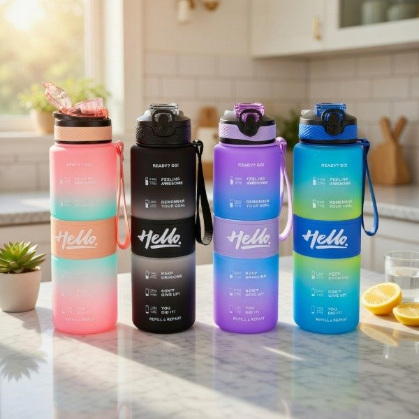 Producto - Botella Degradé Hello 1000ml Motivacional CY