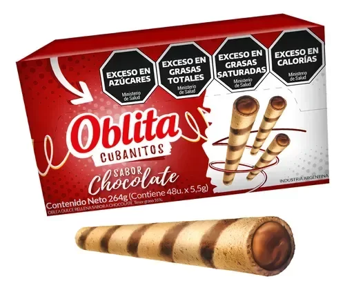 Producto - OBLITA CUBANITOS SABOR CHOCOLATE 5,5 GRS