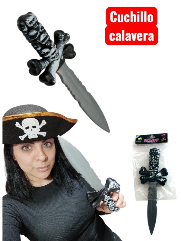 Producto - Cuchillo con calaveras pirata asesino