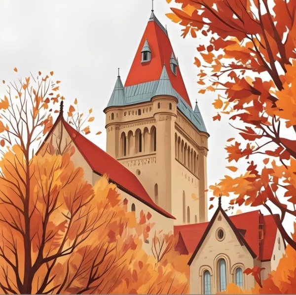 Producto - DIAMOND PAINTING 20X20 BASTIDOR UNIVERSIDAD DE MANCHESTER EN OTOÑO