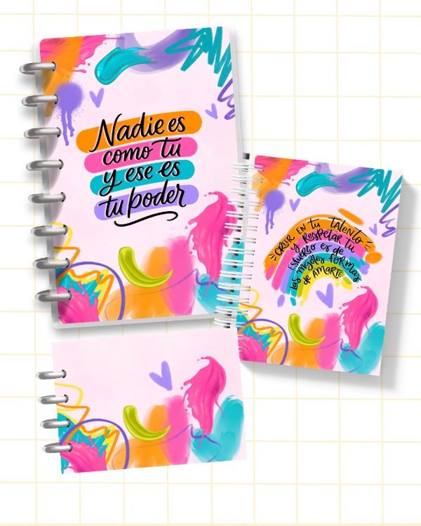 Producto - Combo Estudiante Planner Estudiantil  Fichero A6  Cuaderno A4 4
