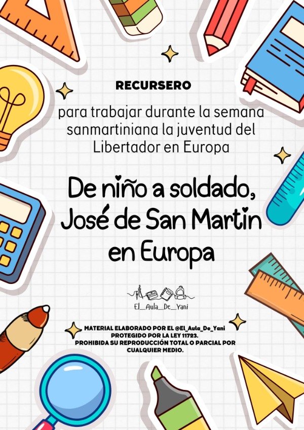 Producto - De niño a soldado  Recursero sobre los primeros años de José de San Martín