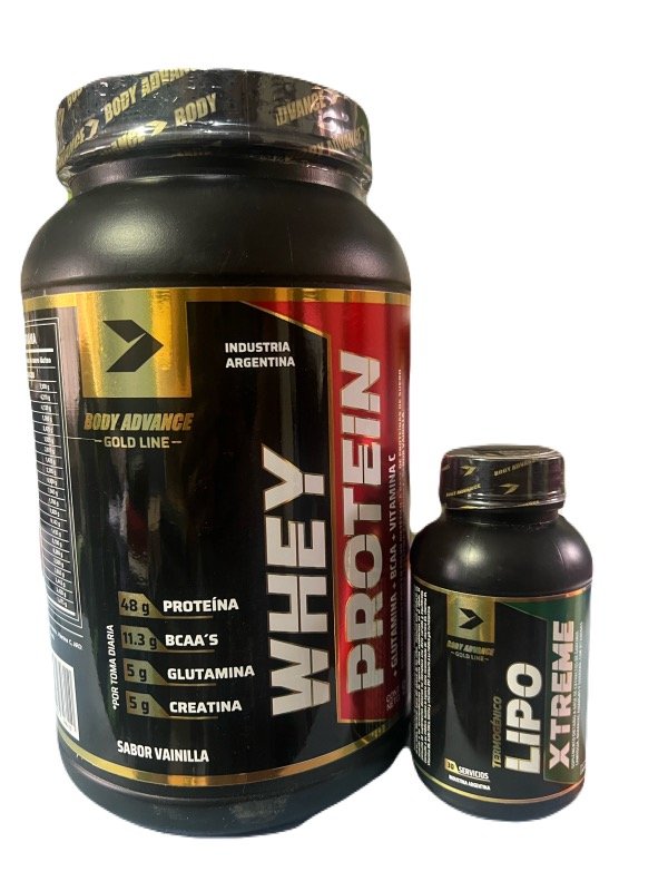 Producto - Combo 1 proteína Whey y 1 quemador Body Advance