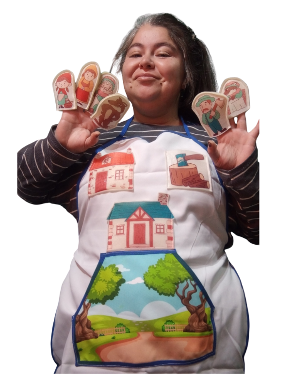Producto - Delantal Caperucita incluye titeres