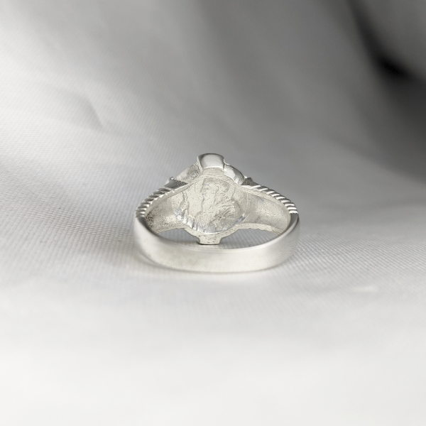 Producto - Anillo San Benito Plata 925 y Oro Redondo - 4