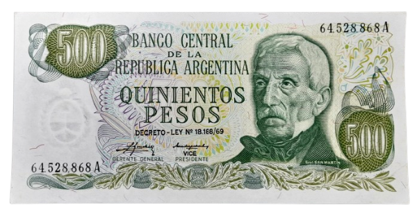 Producto - 500 Pesos Ley (Mondelli - Zalduendo) Bott.2419 Aunc
