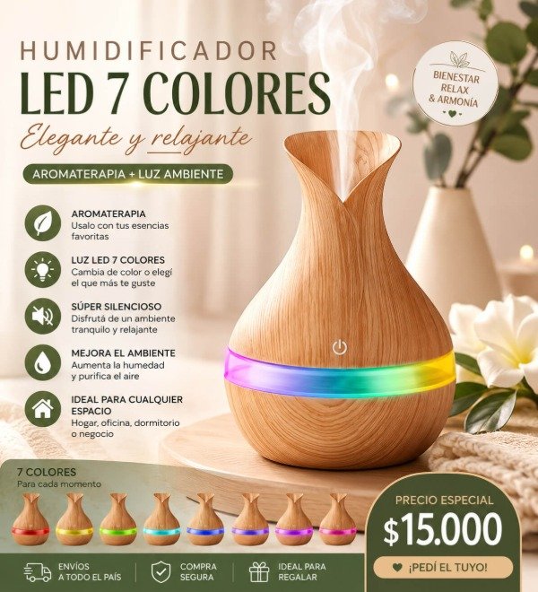 Producto - Humificador Jarron con Luz