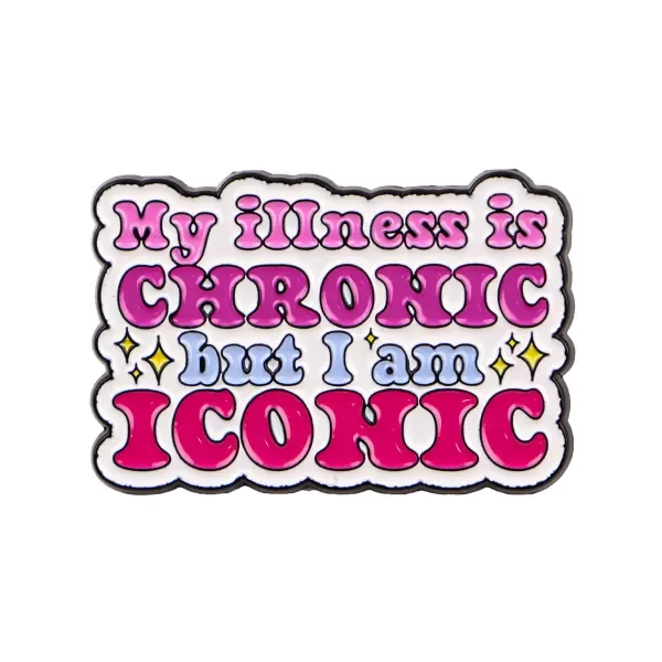 Producto - Pin My illness is Chronic but im Iconic