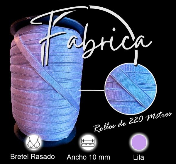 Producto - Bretel Lila 10mm (rollo) PREMIUM