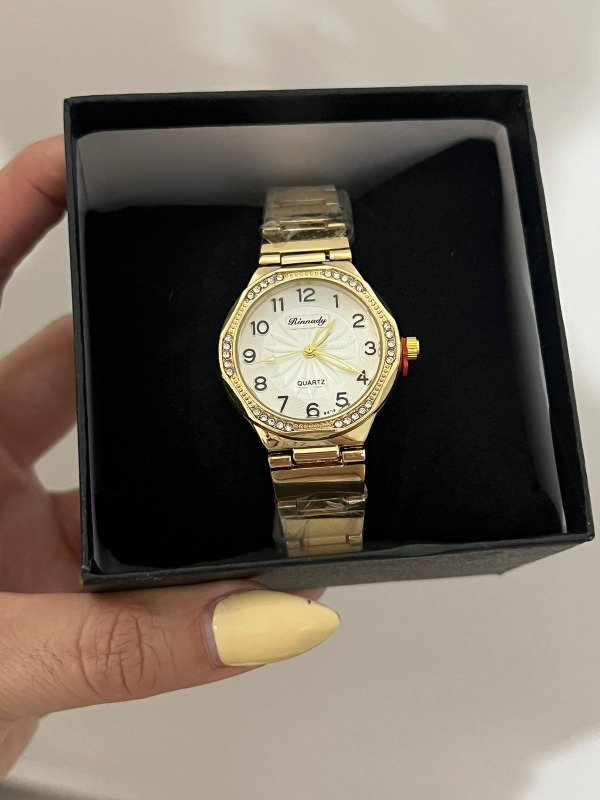 Producto - SET DE RELOJ DORADO+ CAJA