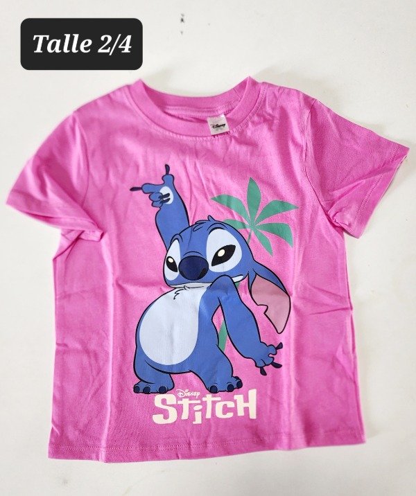 Remera manga corta HyM talle 2/4 stich fuxia