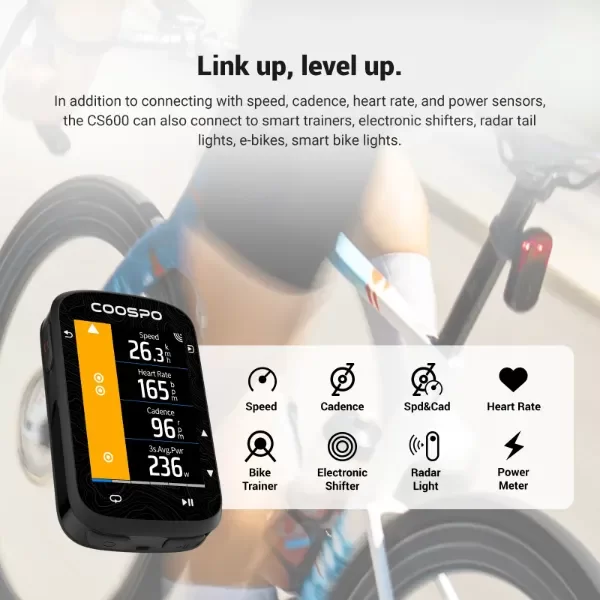 Producto - Ciclocomputadora CS600 GPS ANT+ Bluetooth Coospo - 4