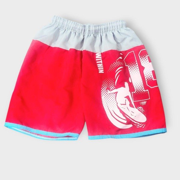 Producto - Short de baño "within" Rojo con gris T6