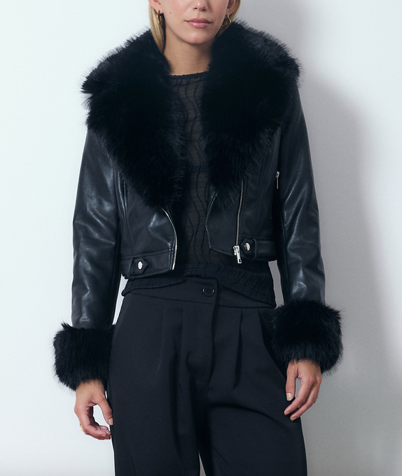 Producto - Chaqueta Abrigo Cuello Efecto Pelo