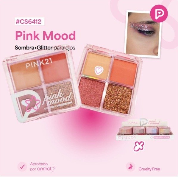Producto - PALETA DE SOMBRAS PINK MOOD X4 - PINK 21 - CAJA DE 24 UNIDADES