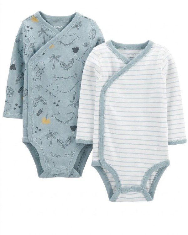 Producto - Pack x2 Bodies Manga Larga Bebe Cruzado