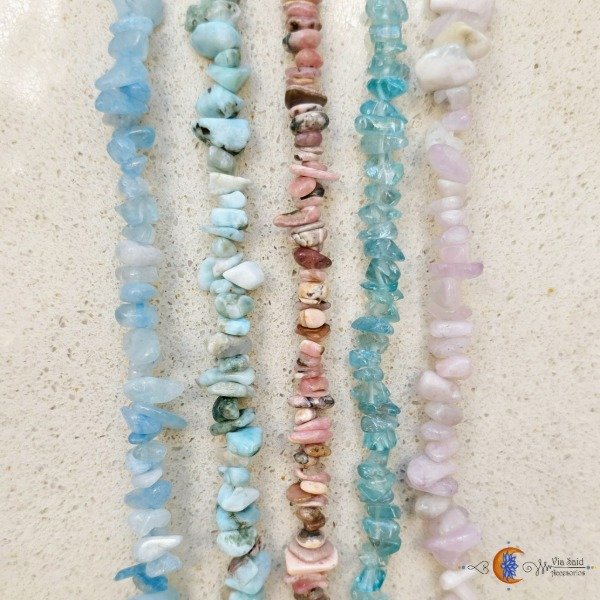 Producto - Collar "Wahi" - Escallas de piedra natural y Acero quirúrgico