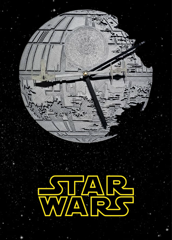Producto - Reloj La Estrella de la Muerte STARWARS 20 Cm con naves Fluorescentes