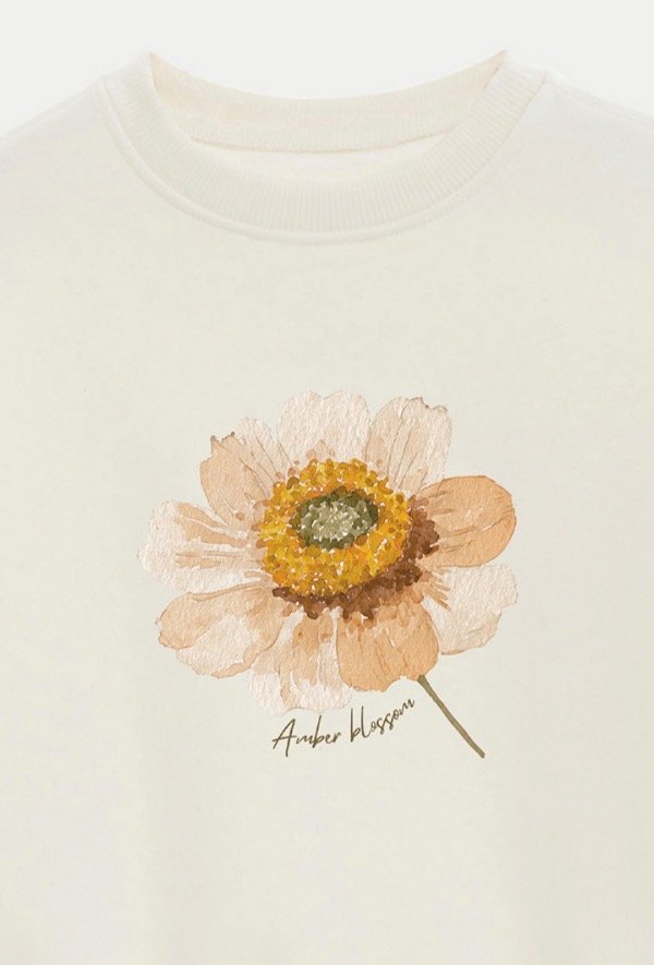 Producto - BUZO CROP ESTAMPADO AMBER BLOSSOM Natural M - 1