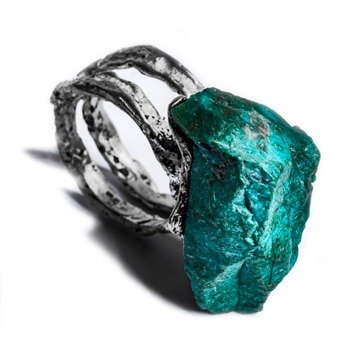 Producto - Anillo piedra crisocola peruana/Plata 925
