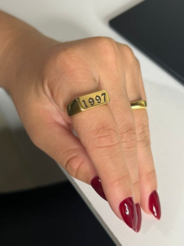 Producto - Anillo rectangular Personalizado AD