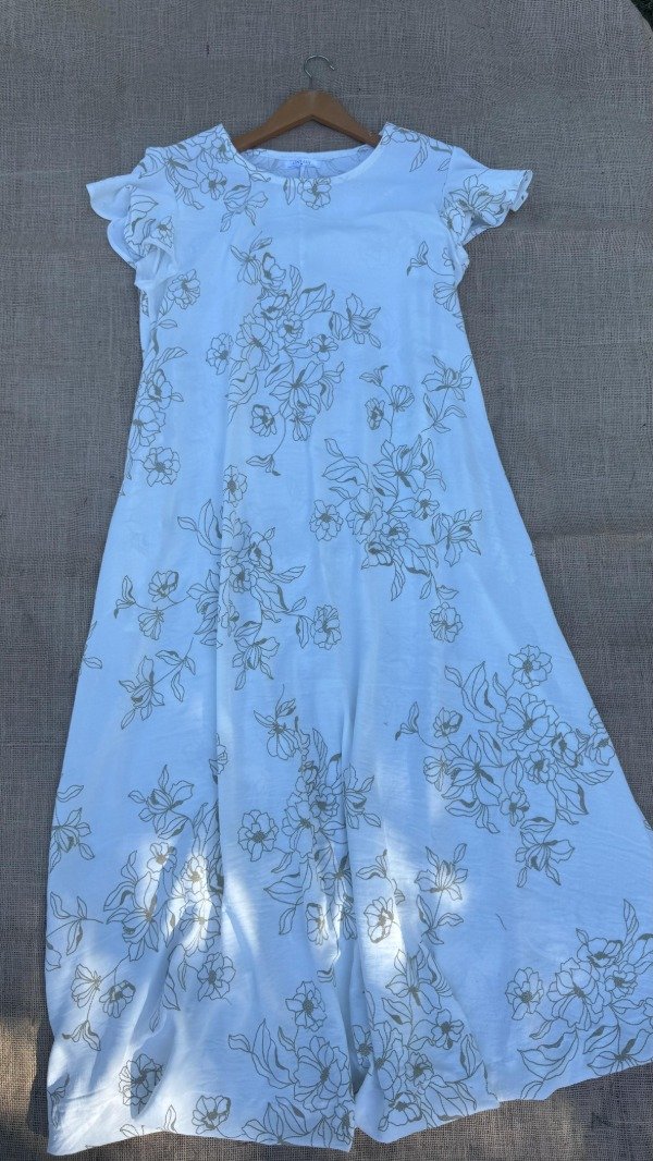 Producto - Vestido Blanco de Cei Floreado Verde