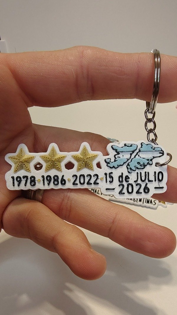 Producto - LLAVERO ESTRELLAS 78 86 2022 MUNDIAL MALVINAS 15 DE JULIO - 2