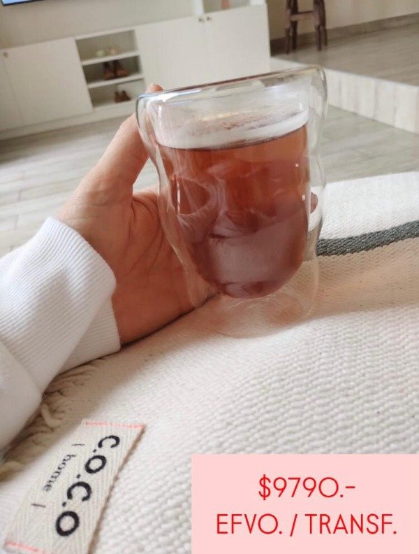 Producto - TAZA/VASO ONDAS - DOBLE VIDRIO