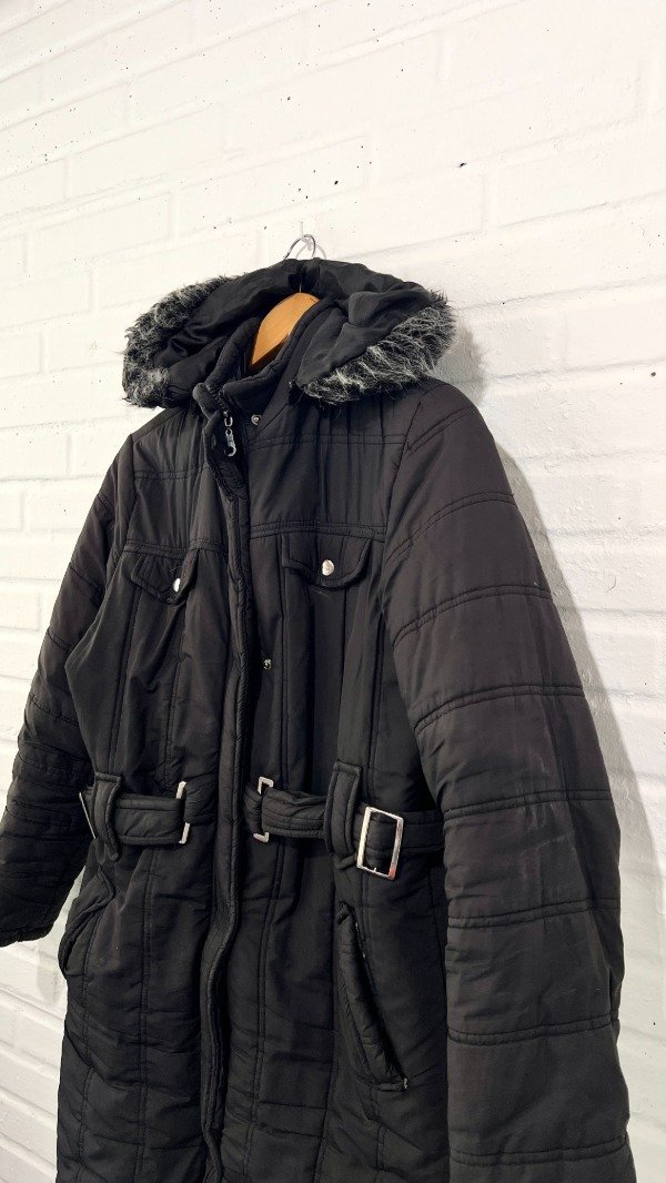 Producto - Campera larga abrigo negra (M)