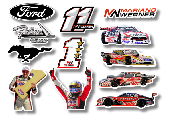 Producto - Calcomanías Stickers Mariano Werner Ford