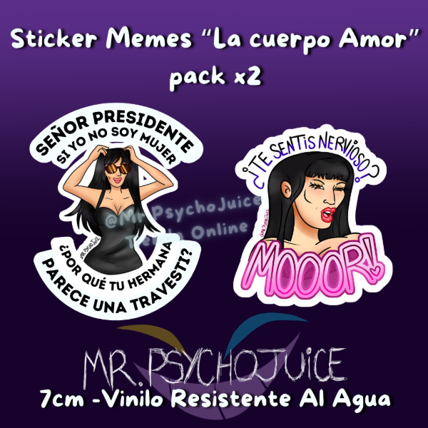 Producto - Stickers Meme - La cuerpo AMORR