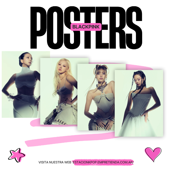 Producto - SET POSTERS BLACKPINK WHITE