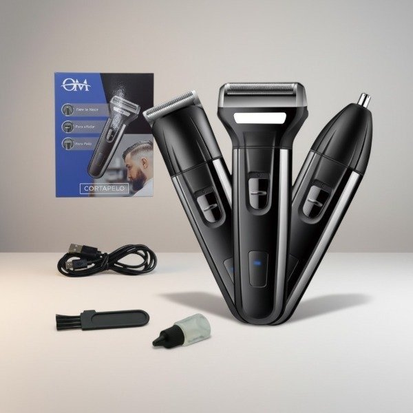 Producto - LIQUIDACION POR FALLA - CORTA PELO/BARBA 3 EN 1 RECARGABLE CABEZAL SUELTO