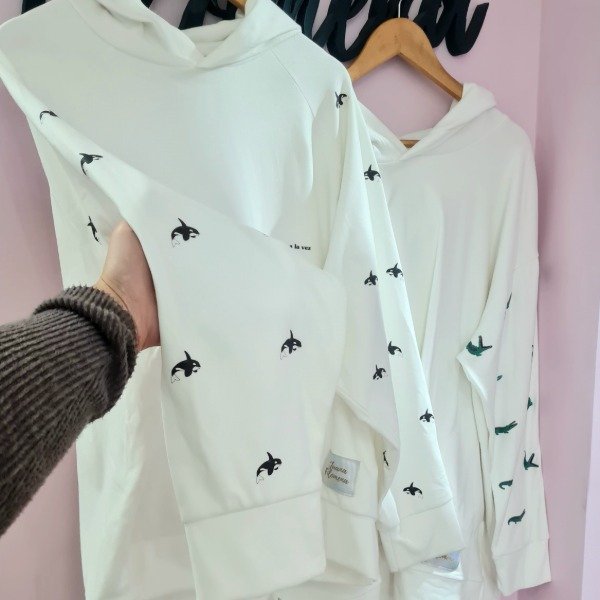 Producto - Buzo micropolar estampado blanco 6316 - 3
