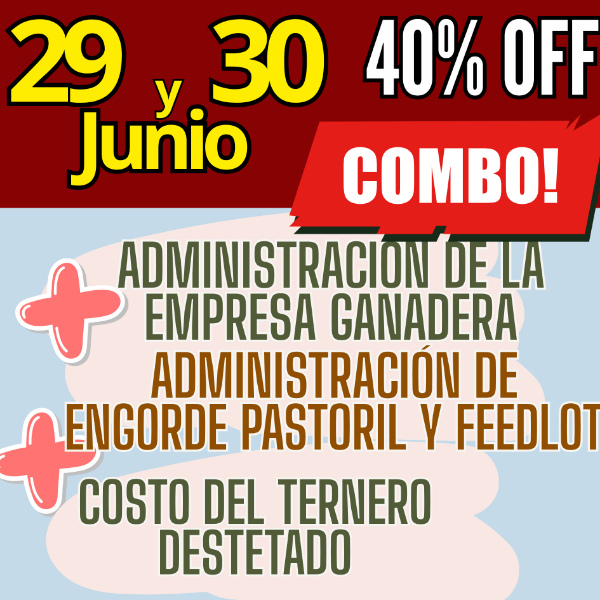 Producto - COMBO 3 CURSOS:Gestión Ganadera + Costo del Ternero + Engorde Pastoril y Feedlot