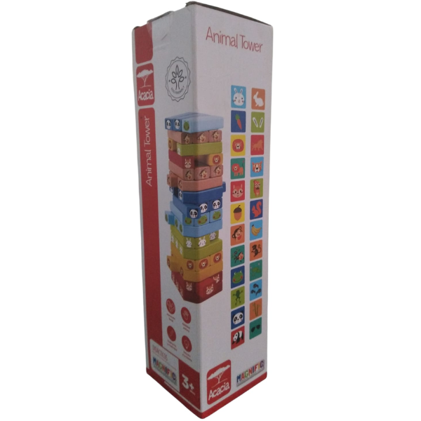 Producto - Juego Didáctico Torre Apilable De Animales Madera Magnific - 4
