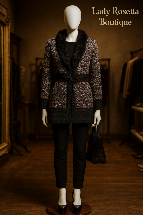 Producto - Saco lana cuello piel