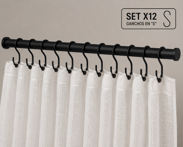 Producto - Ganchos para cortinas de baño