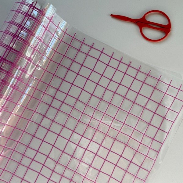 Producto - Cristal Cuadrillé irregular Fucsia