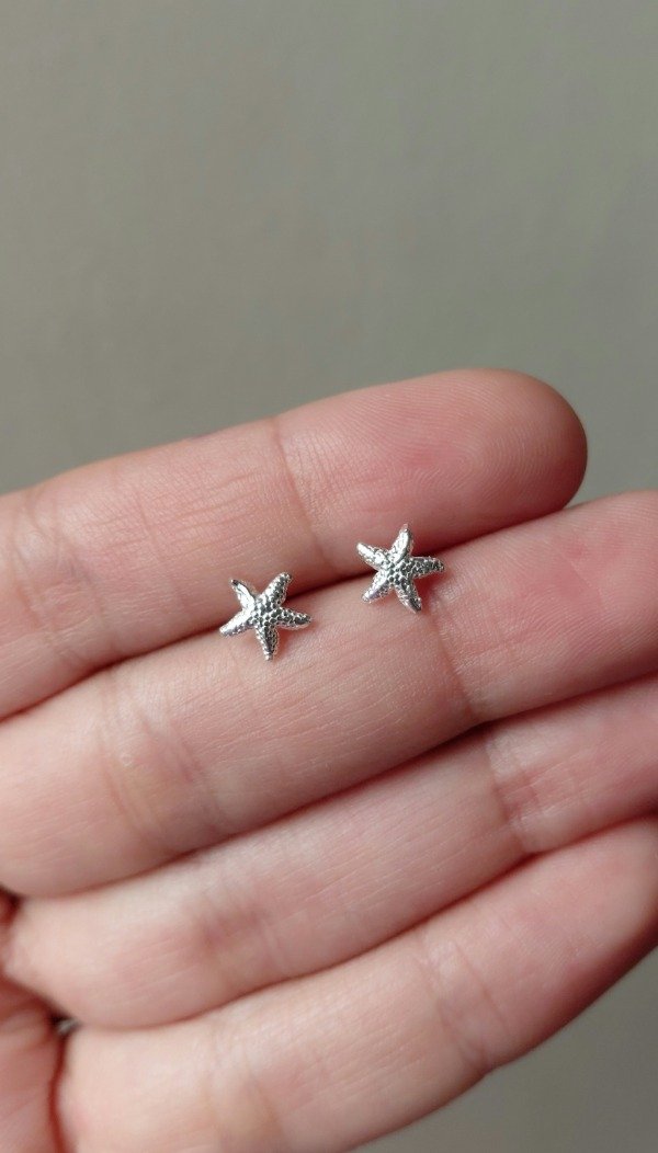 Producto - Aros de Plata Estrellas de Mar Claras (por par)