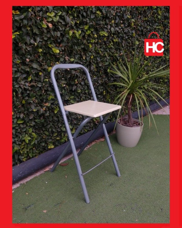 Producto - Banqueta Plegable de Caño Gris