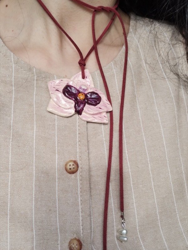 Producto - Orquídea Bordo/Blanca - 3