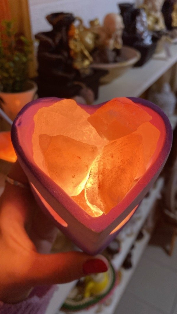 Producto - Lámpara de sal colores diseño CORAZÓN