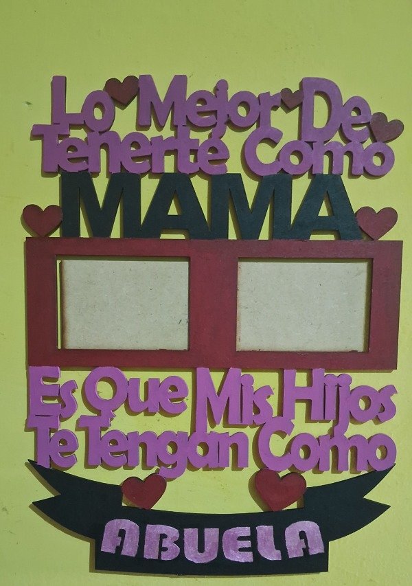 Producto - Cuadro día de la madre para 2 fotos 7x10cm