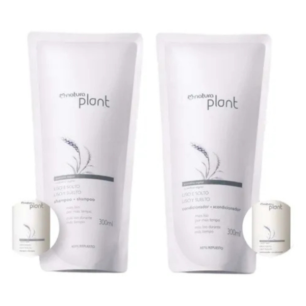Producto - REPUESTOS Shampoo/Acondicionador  "Liso y Suelto" 300 ml - Natura Plant