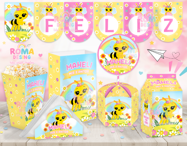 Producto - Kit imprimible Abejita plimplim amarilla