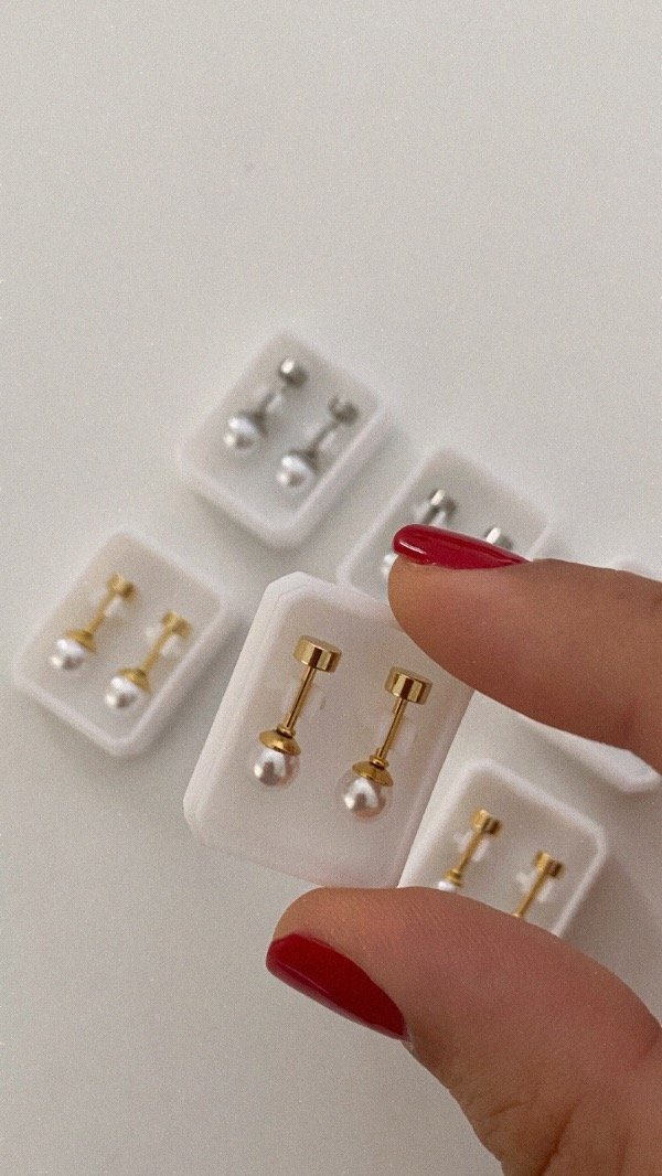 Producto - Abridores perla. Acero dorado. Mediano