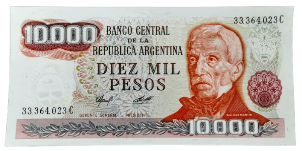 Producto - 10.000 Pesos Ley (Camps-Diz) Bott.2484a Fil.2 Aunc