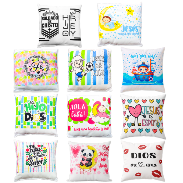 Producto - PROMO Almohadon De 28 x 28 Cm Modelo A Elección (X1 UNIDAD)