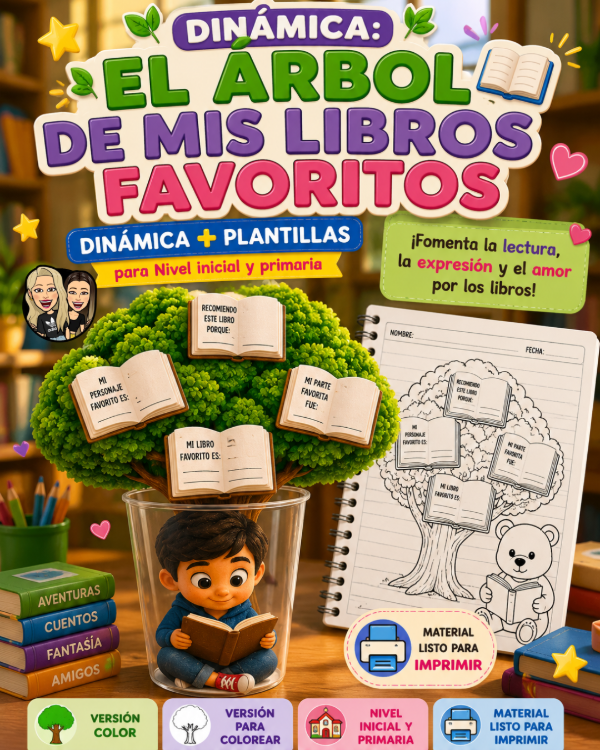 Producto - DINÁMICA: EL ÁRBOL DE MIS LIBROS FAVORITOS